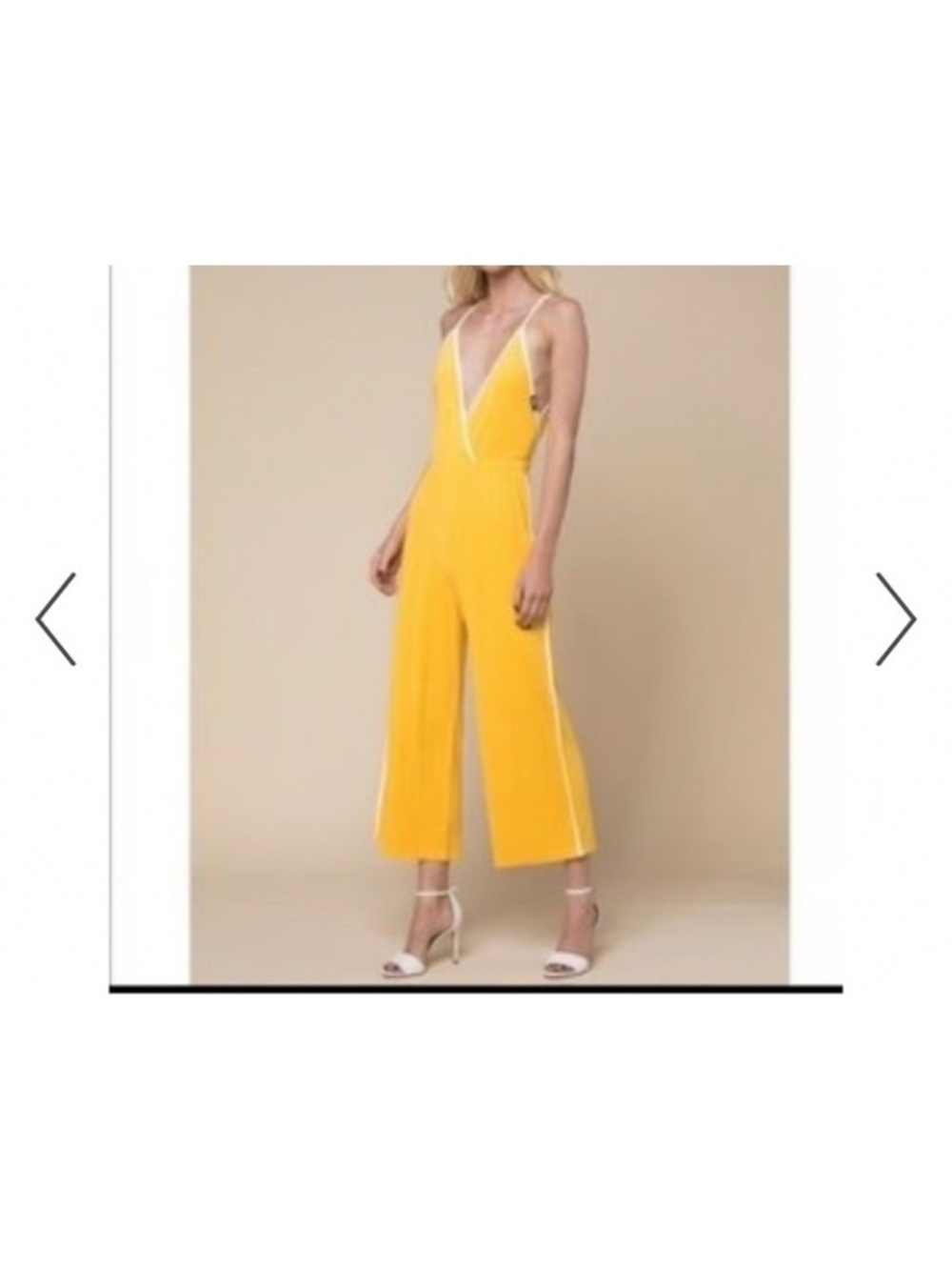 JUICY Couture Yellow Terry Cloth Wide Leg Jumpsuit